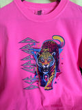 Hot Leopard T-Shirt Hot Neon Pink Comfort Color