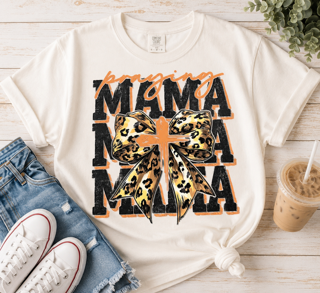 PRAYING MAMA / BOW/ ANIMAL PRINT / DTF PRINT ONLY