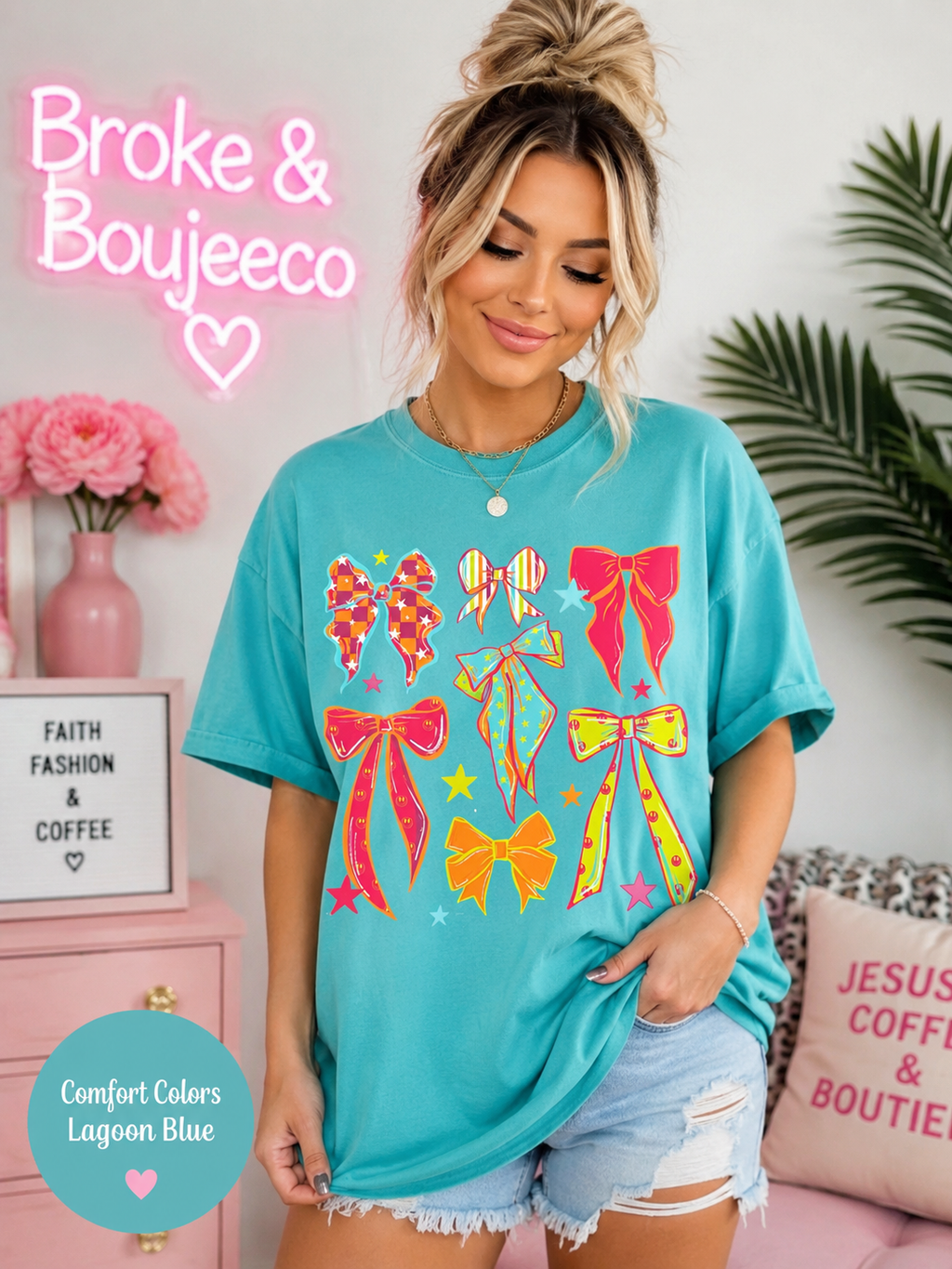 Bows Summer Neon T-Shirt - Coquettes