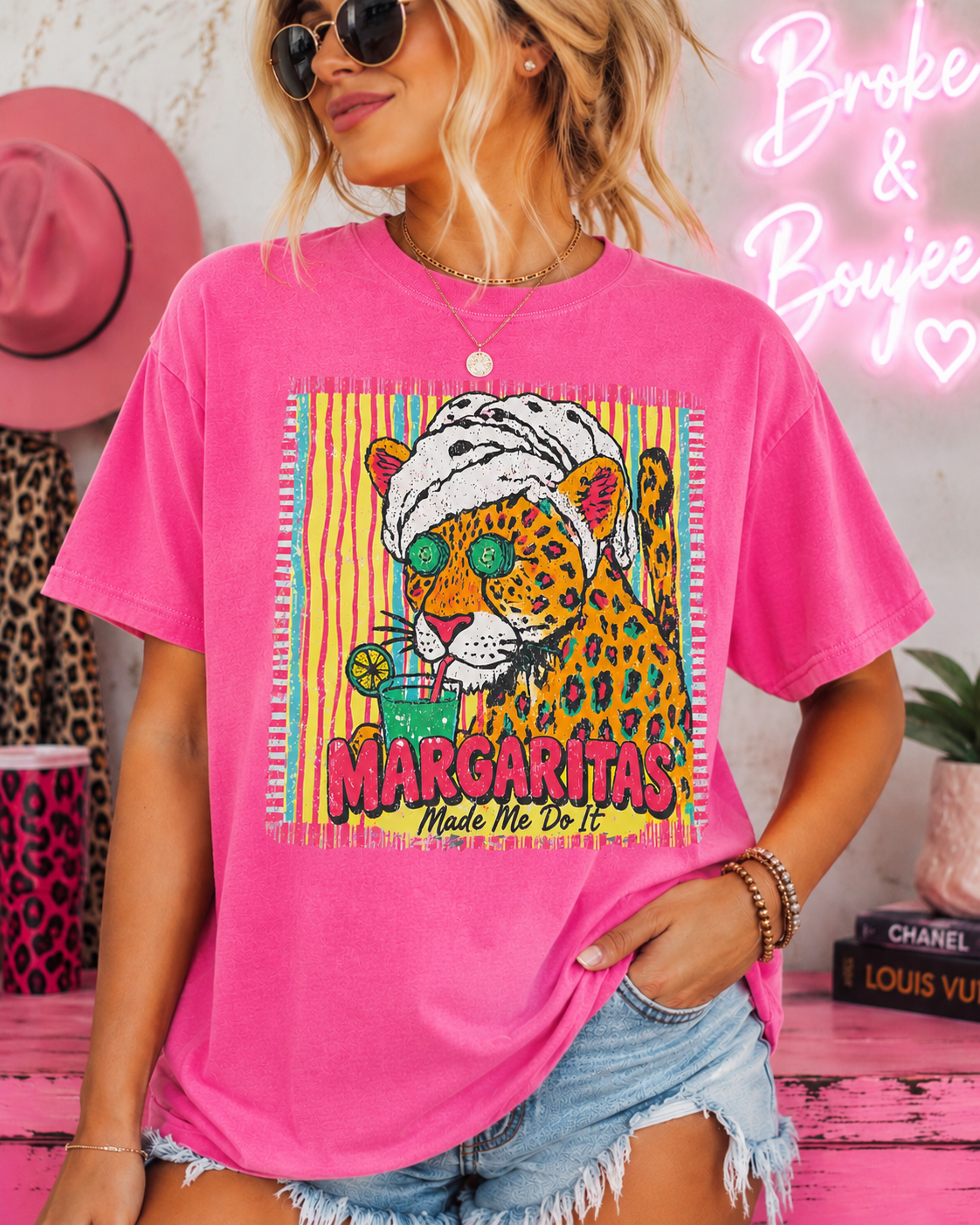 MARGARITAS MADE ME DO IT - CAT T-SHIRT - SUMMER TIME TEE