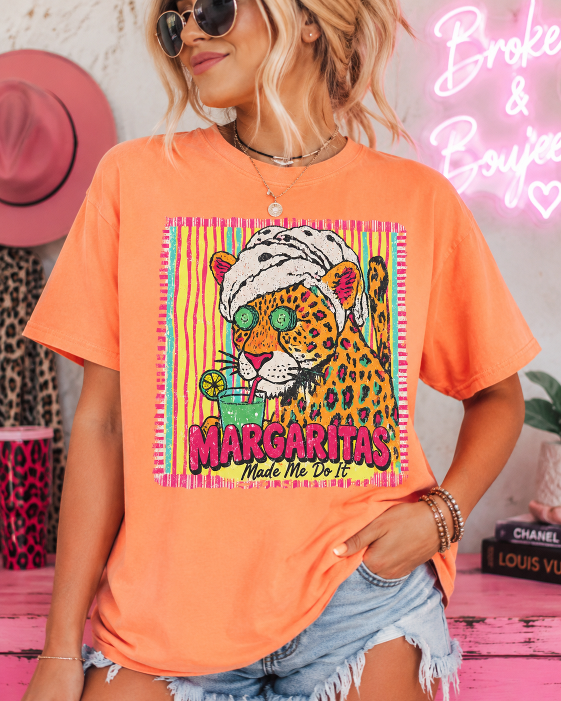 MARGARITAS MADE ME DO IT - CAT T-SHIRT - SUMMER TIME TEE