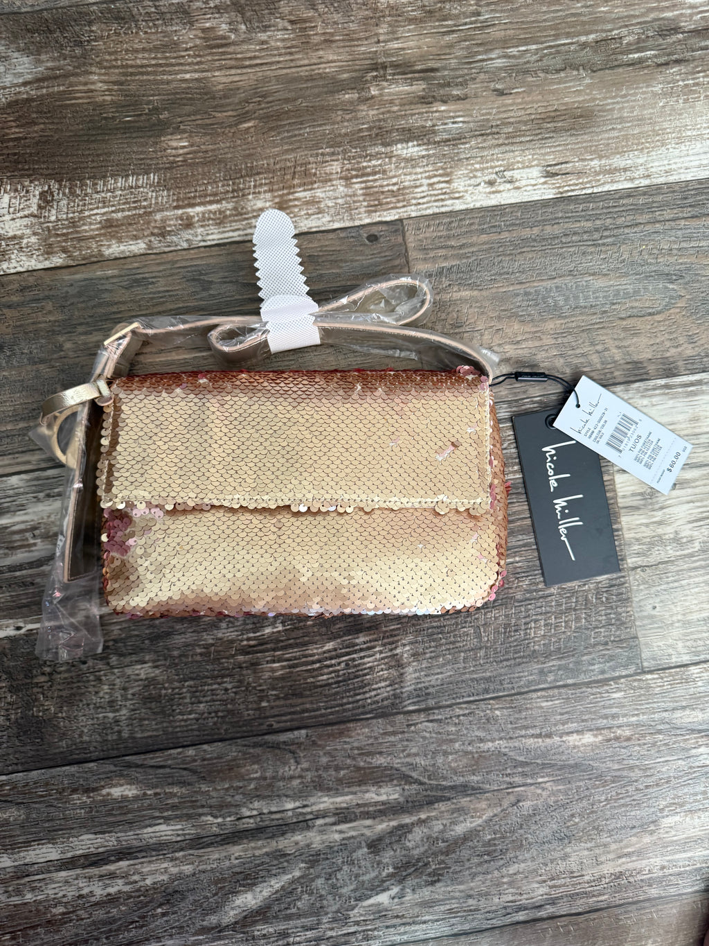 Nicole Miller - Gold Sequence Purse - Cross Body New/w Tags!