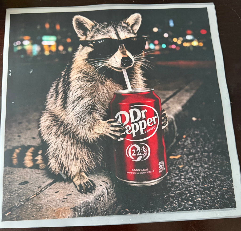Raccoon Soda DTF Print Only