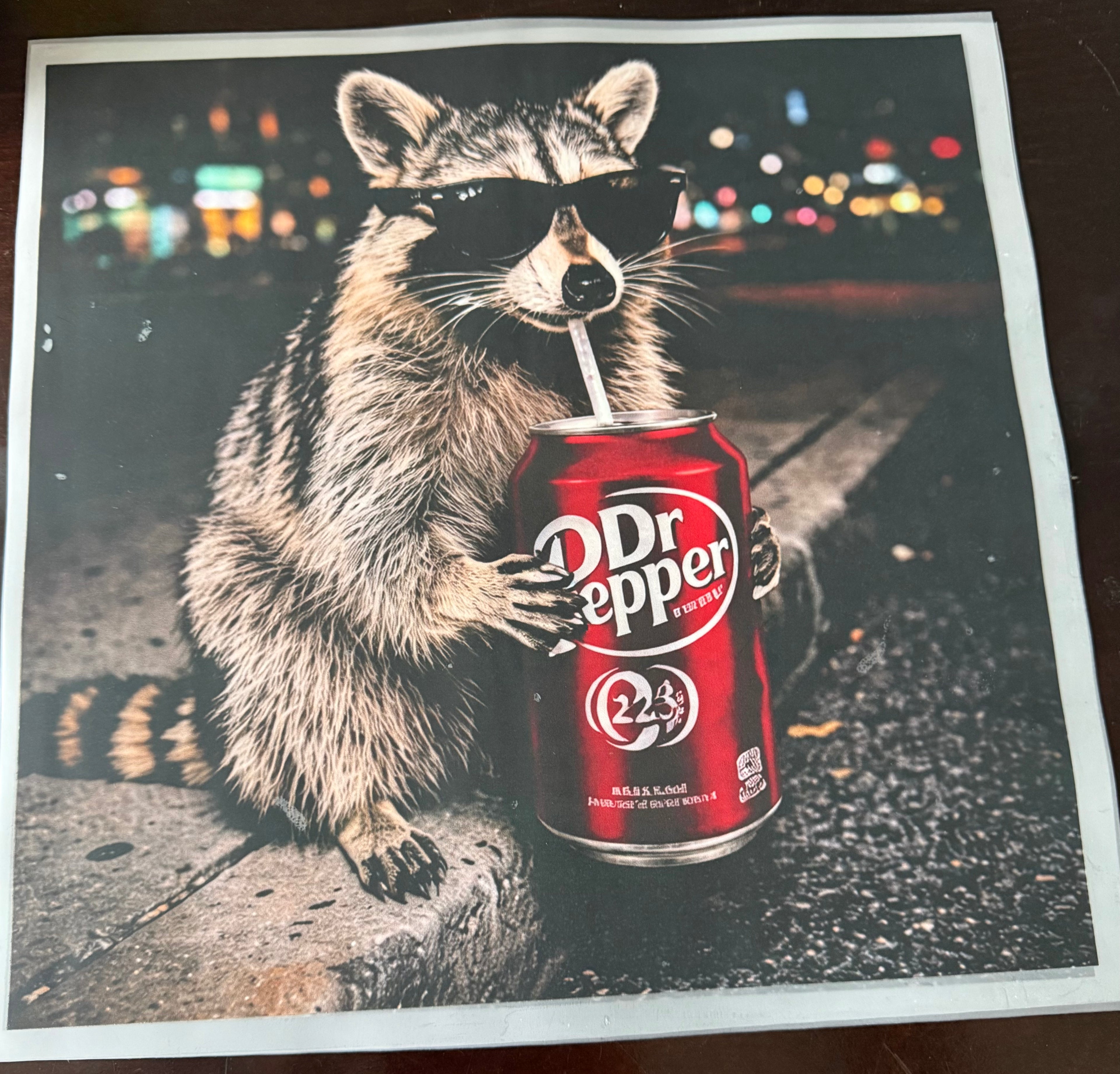 Raccoon Soda DTF Print Only