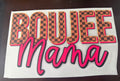 BOUJEE MAMA - DTF PRINT ONLY - CHECK - WITH FAUX GOLD OUTLINE