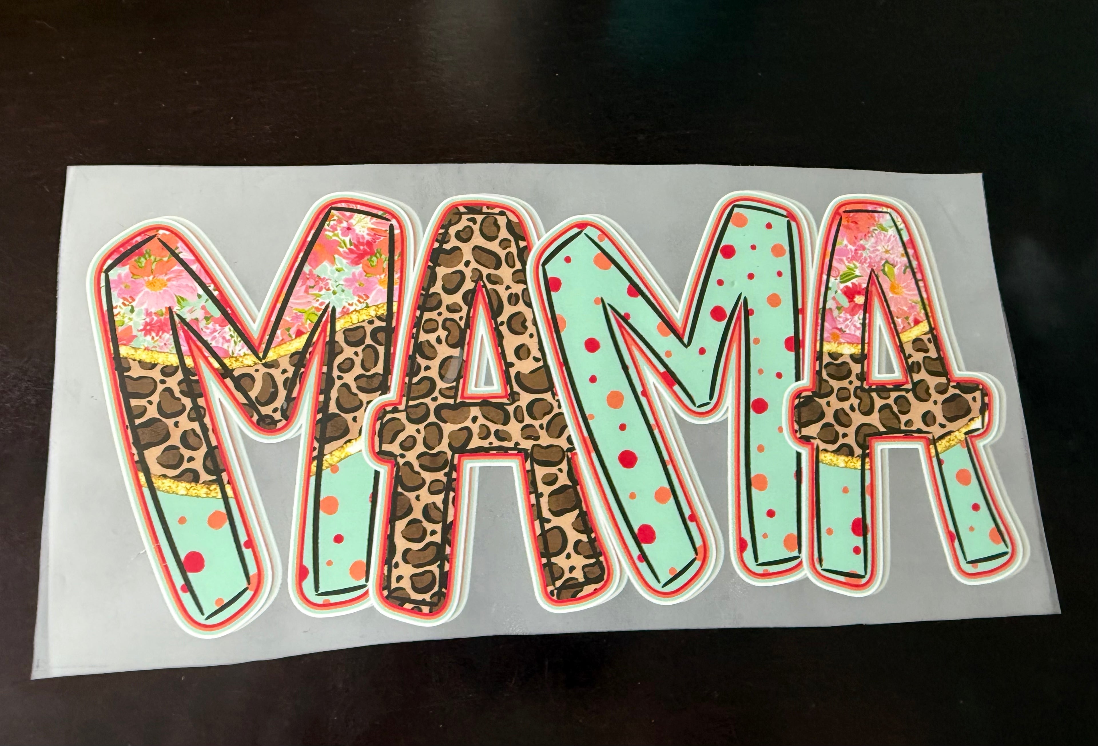 MAMA MIXED PRINT DESIGN DTF ANIMAL PRINT - DTF ONLY