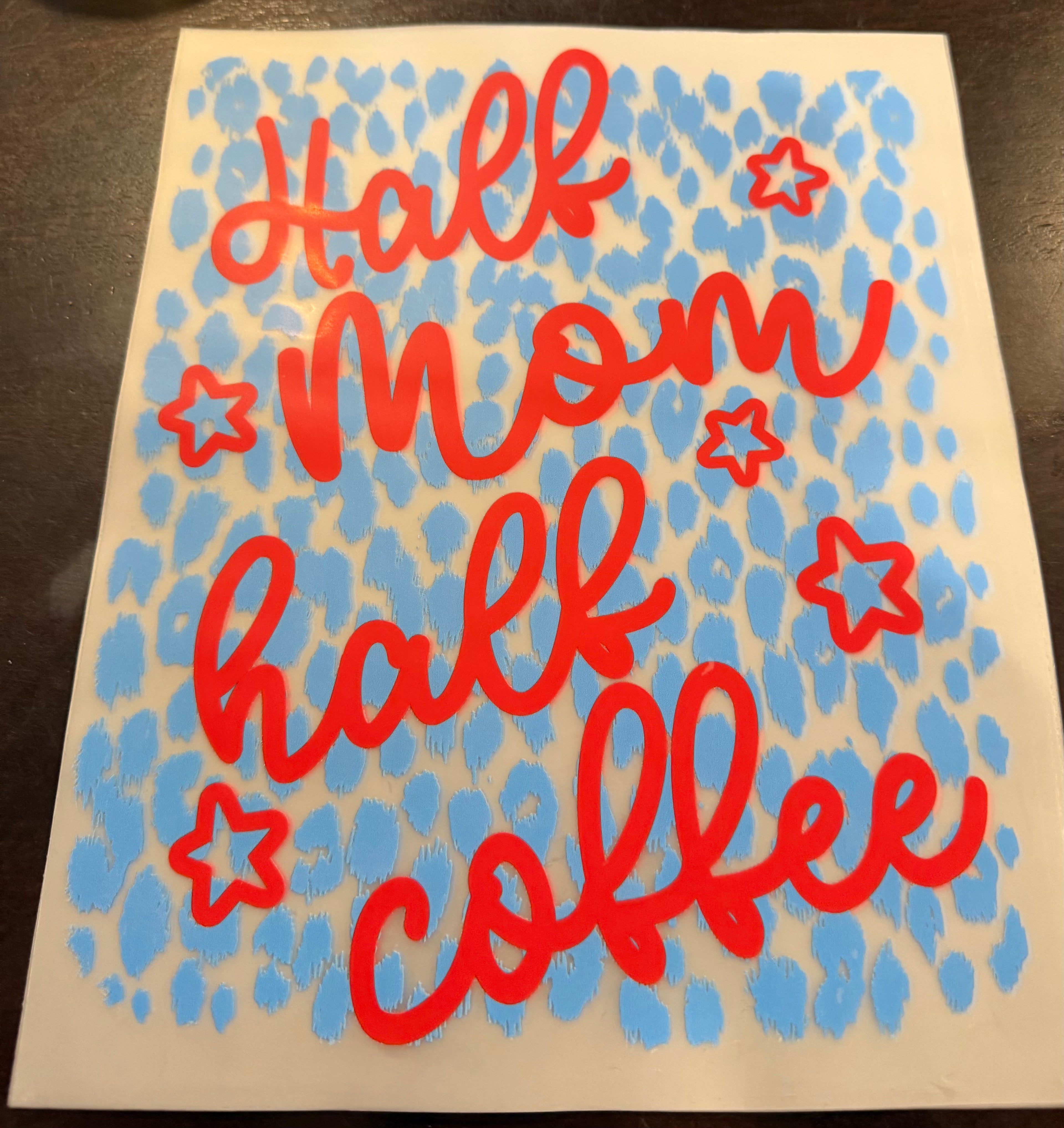 HALF MOM HALF COFFEE DTF PRINT / ANIMAL PRINT