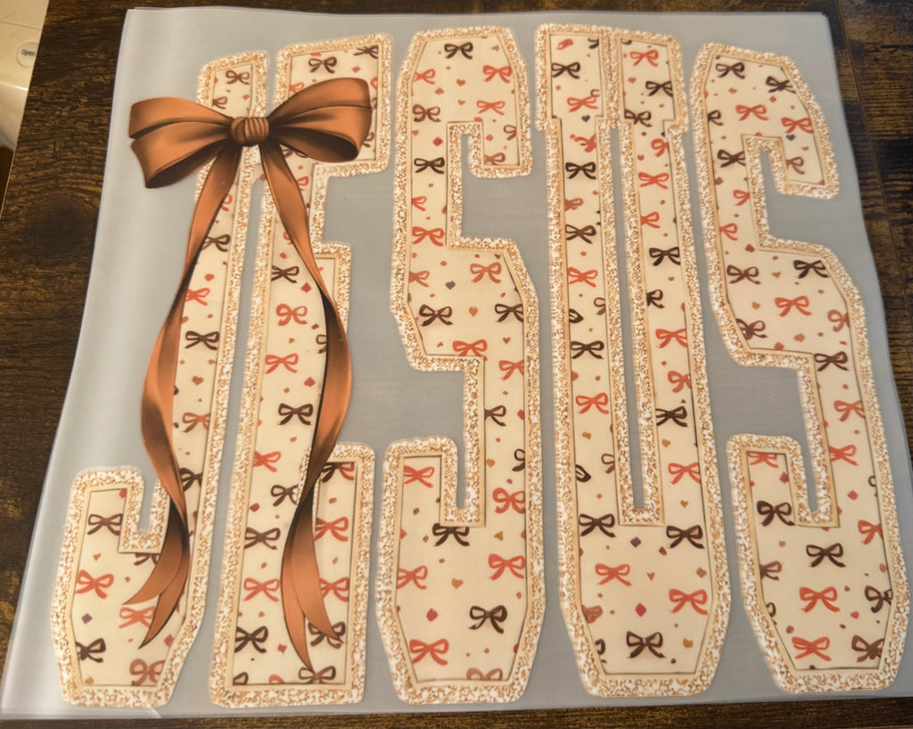 Jesus / Bows Fall Colors DTF Print