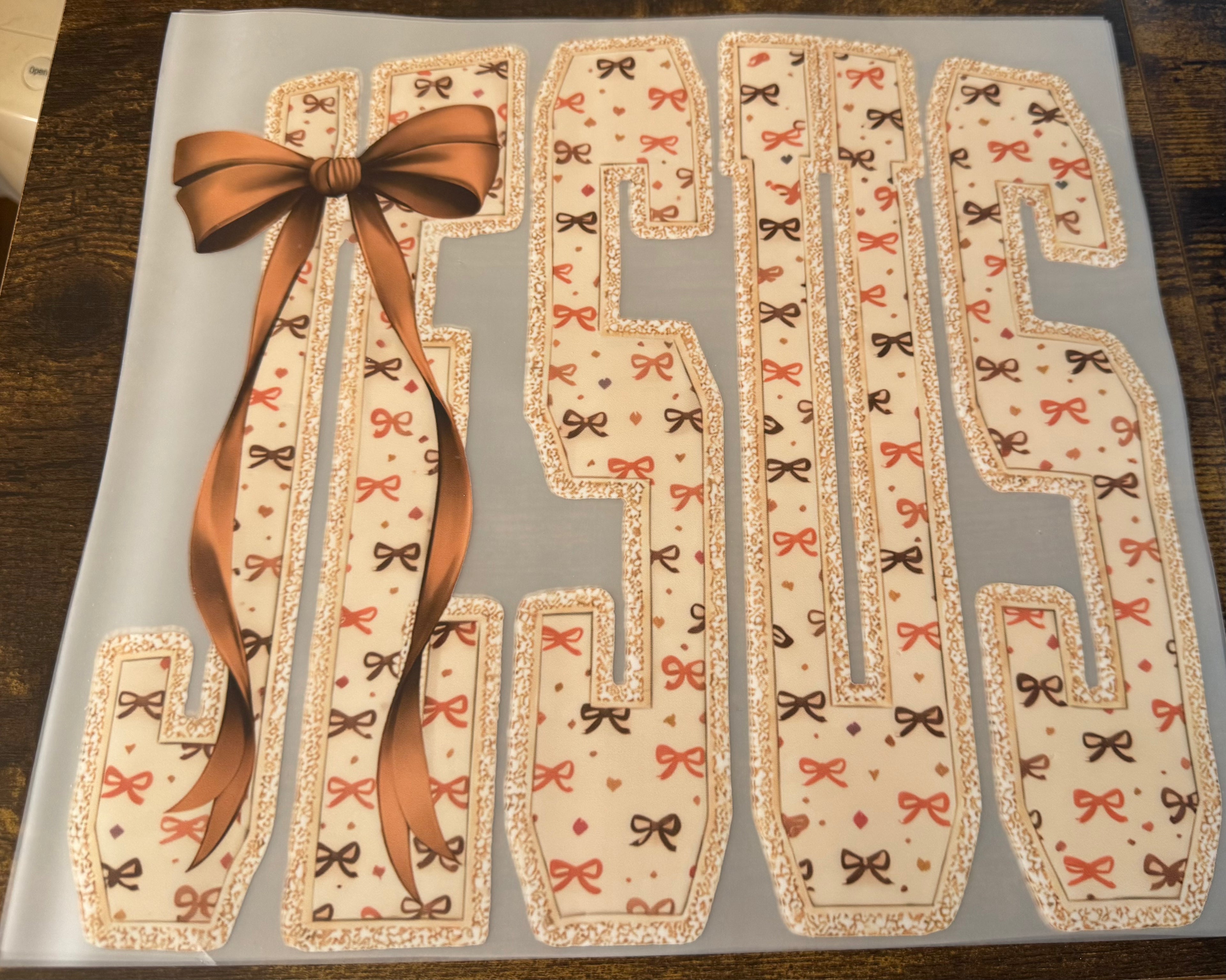 Jesus / Bows Fall Colors DTF Print