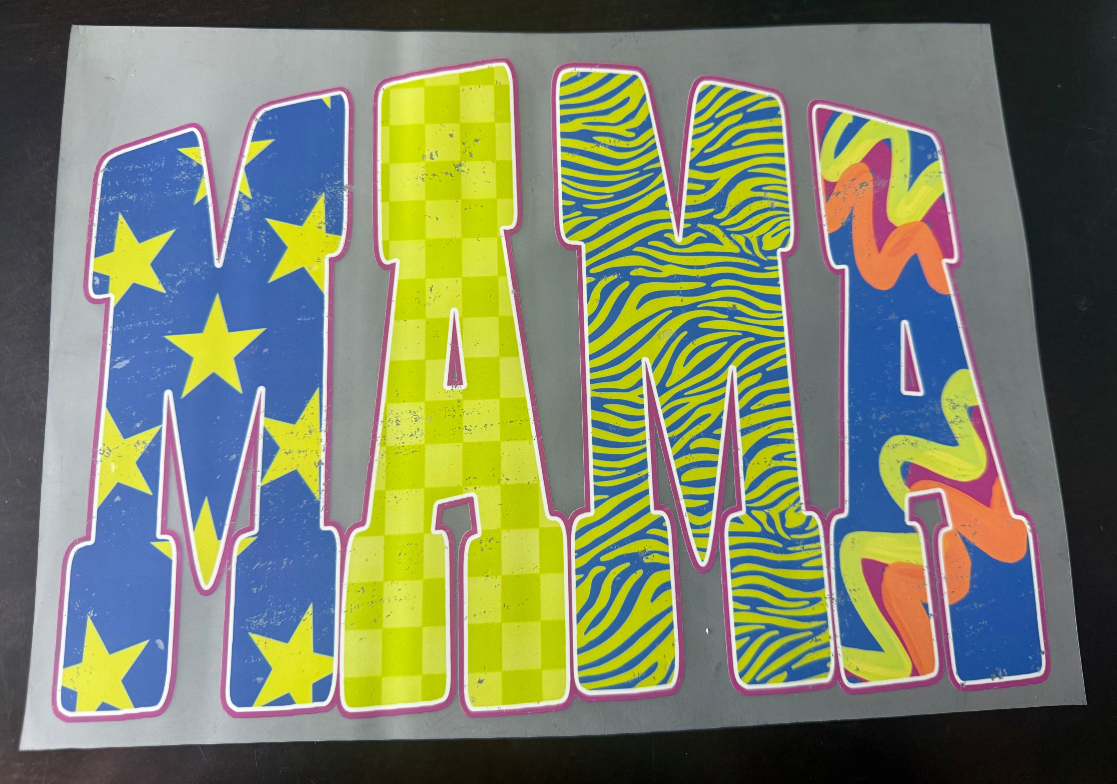 MAMA - LIME GREEN MIXED DESIGN / DTF PRINT ONLY