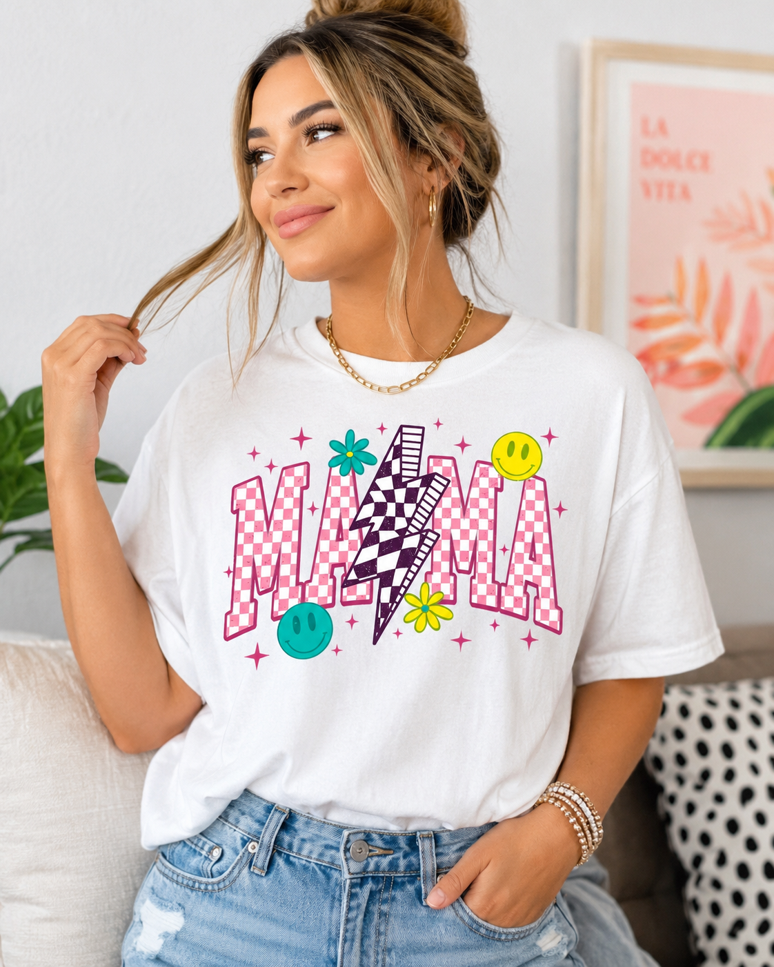 MAMA CHECK PRINT - DTF