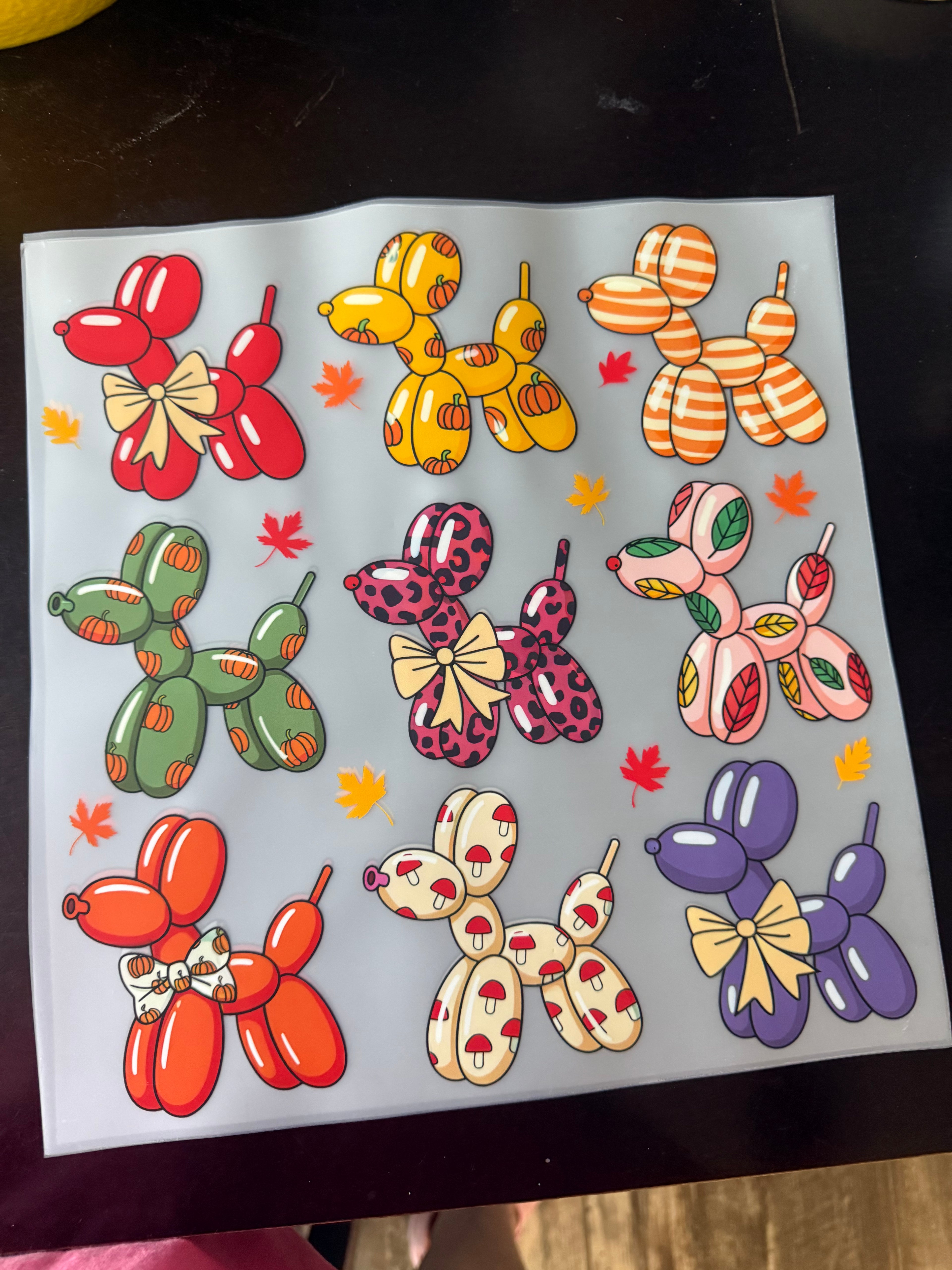 FALL BALLOON DOG PRINT - DTF