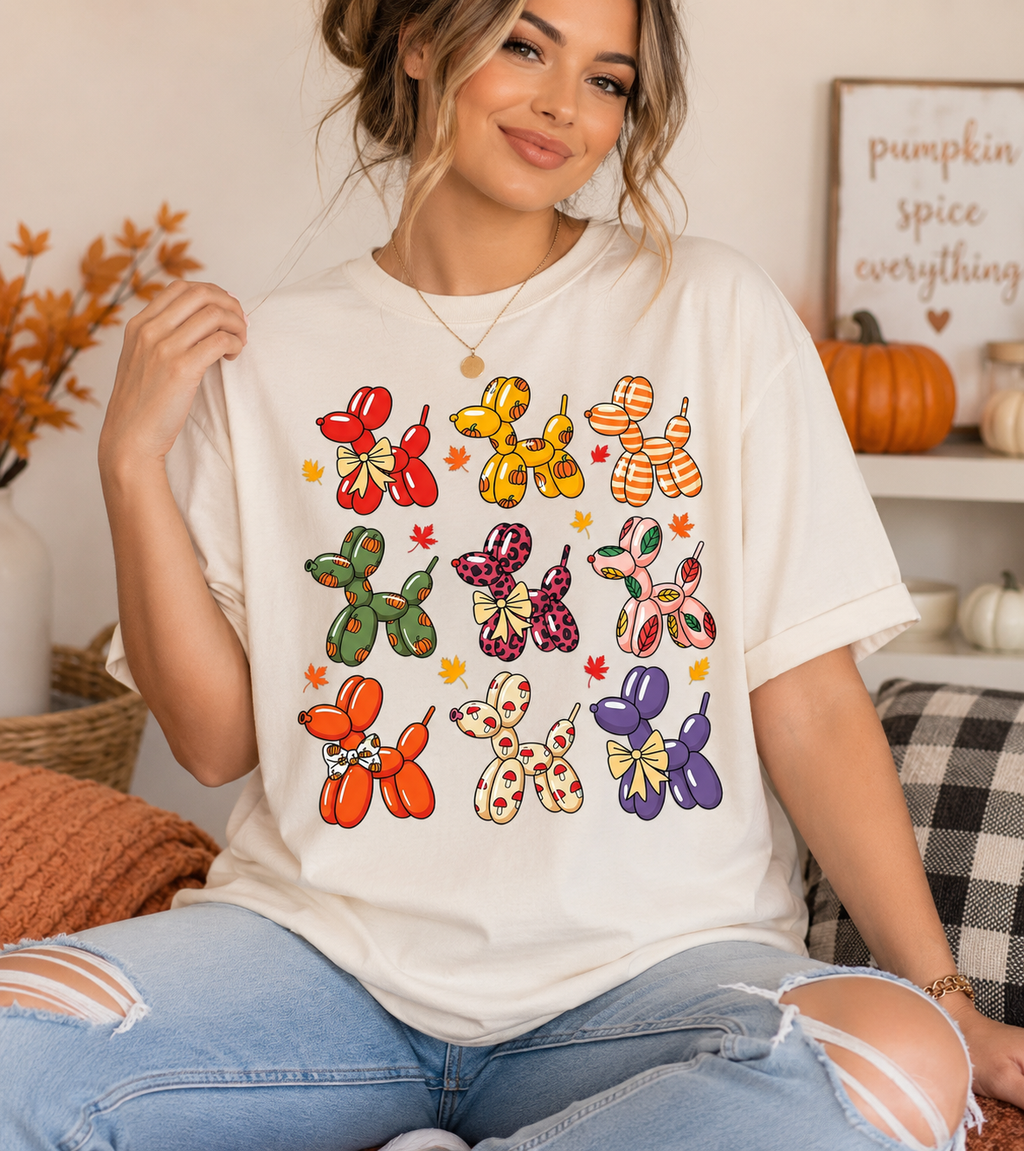 FALL BALLOON DOG PRINT - DTF