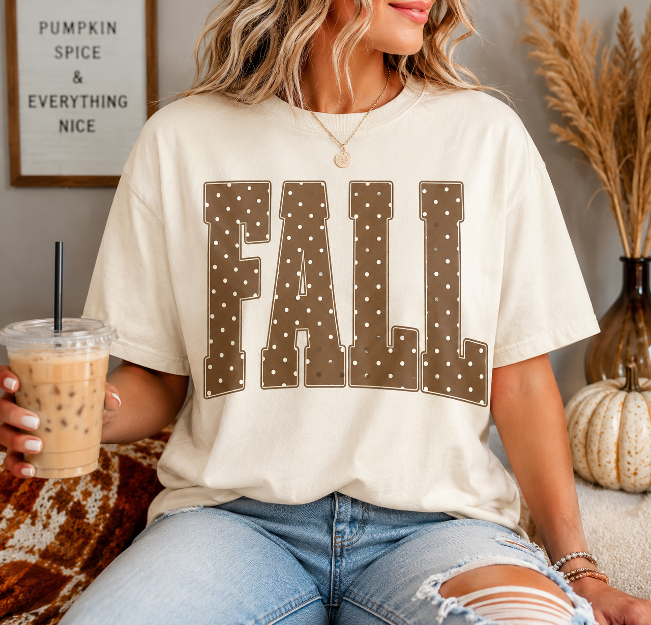 Fall Pokadot DTF Print