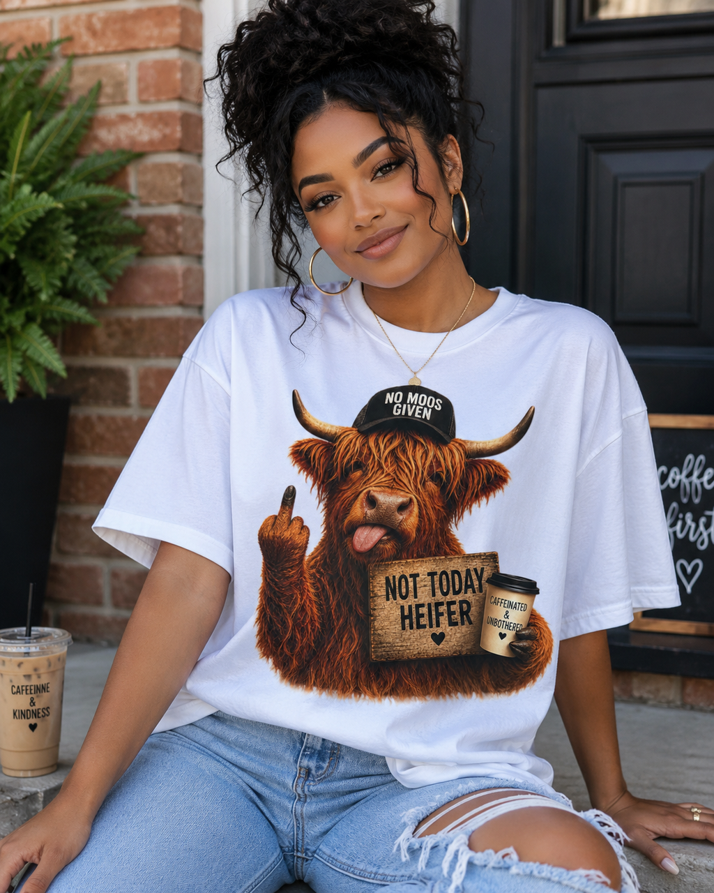No Moos Given Not Today Heifer - Highland Cow DTF Print