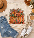 Floral Pumpkin DTF Print